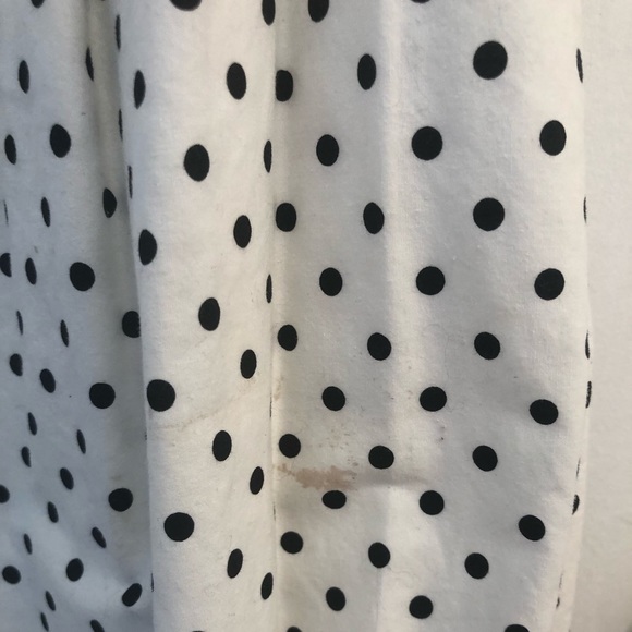 Black and White Polka Dot Dress with a Pink Ribbon - Picture 3 of 3